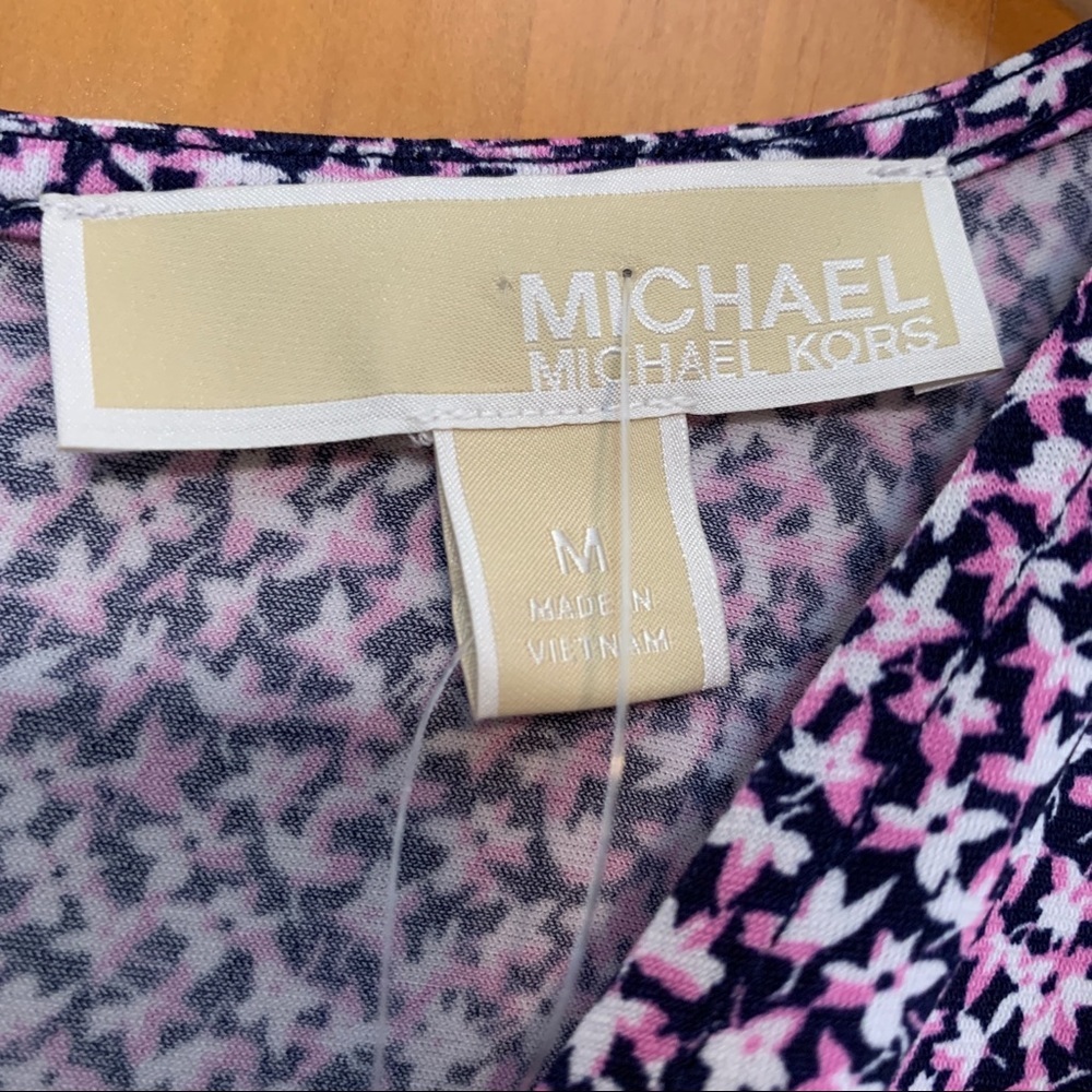 Michael Michael Kors Navy Floral Jumpsuit Size Medium NWT - Picture 2 of 9